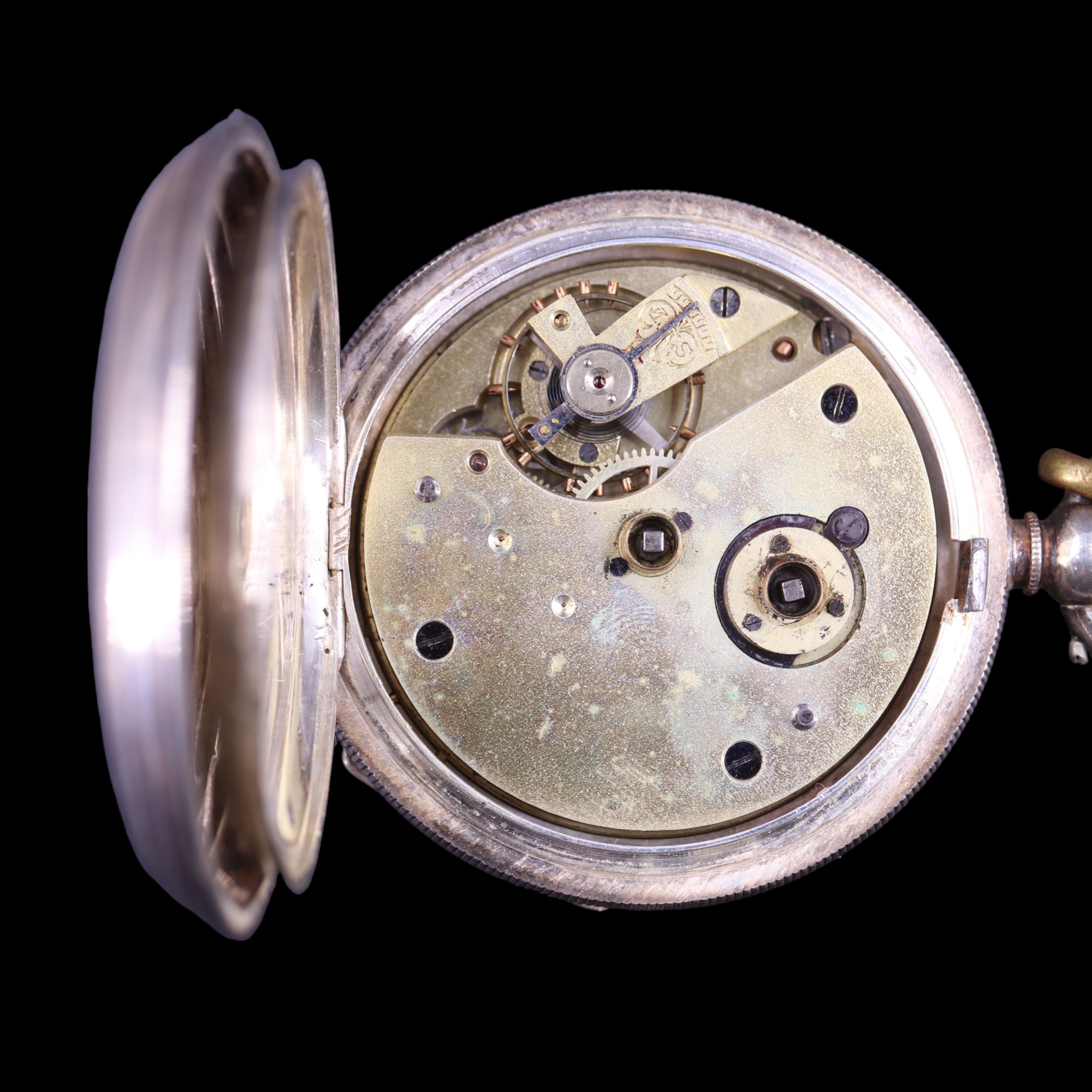 An early 20th Century Kay's "Perfection Lever" Swiss silver open-faced pocket watch, having a key- - Image 3 of 5