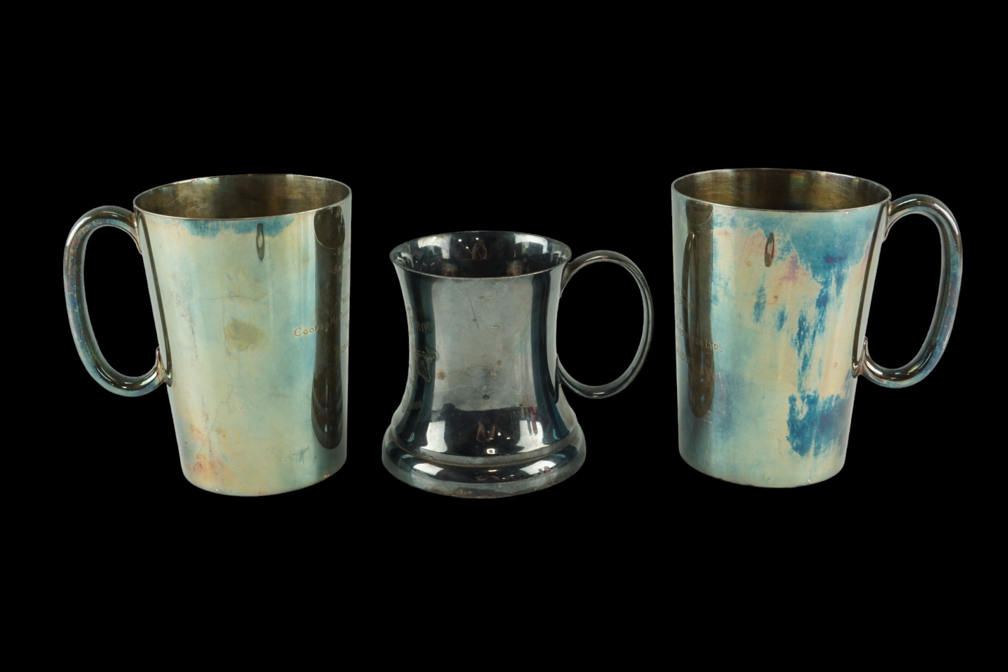 Three Agricultural Society electroplate tankards, earliest 1911, together with a championship medal - Image 4 of 4