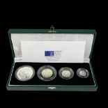 A cased Royal Mint 1997 Silver Proof Britannia four coin collection