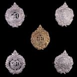 Five various Argyll and Sutherland Highlanders cap badges