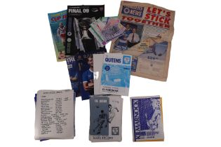 A group of 1970s and later Scottish Football matchday programmes including Rangers, Celtic,