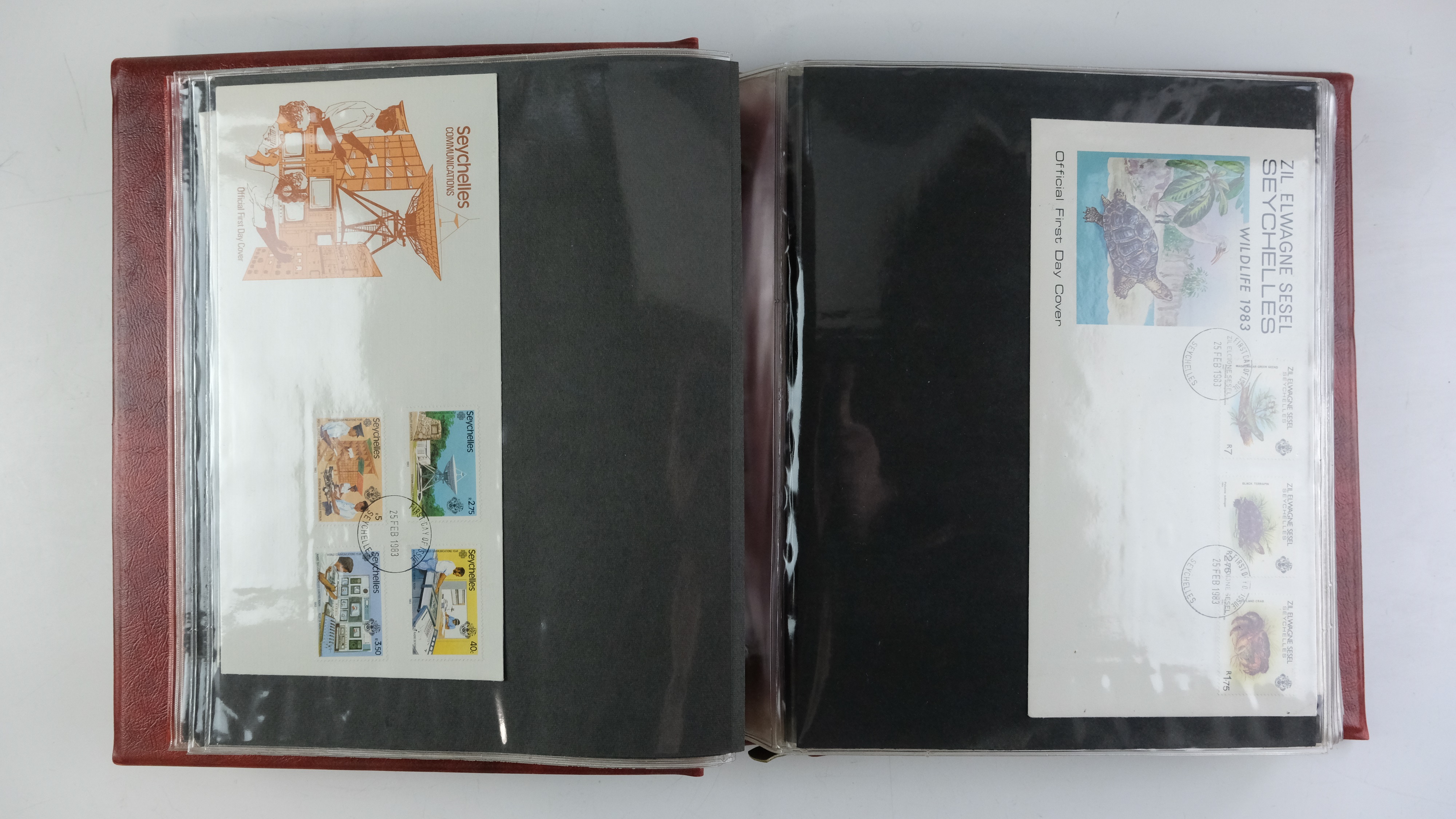 A large quantity of albums containing various world stamp covers including royal commemoratives, - Image 110 of 154