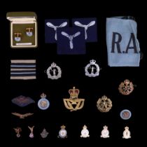 A group of RAF, Observer Corps and related badges and insignia