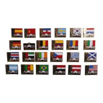 A quantity of World Cup team lapel badges