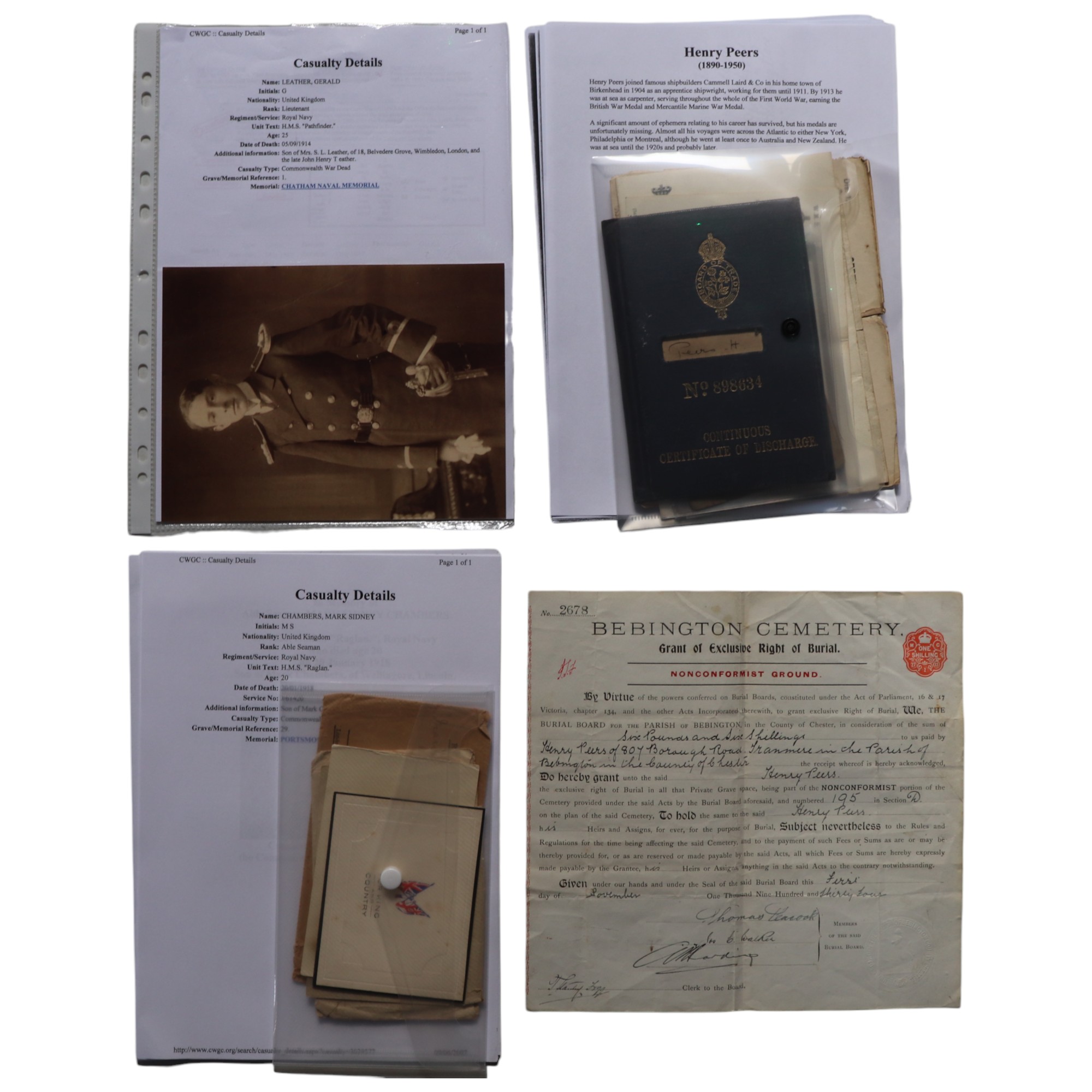 A large collection of period naval documents, photographs and ephemera, dating from the 19th Century - Image 6 of 6