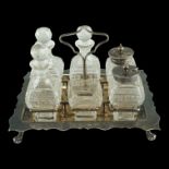 An early 20th Century electroplate condiment set