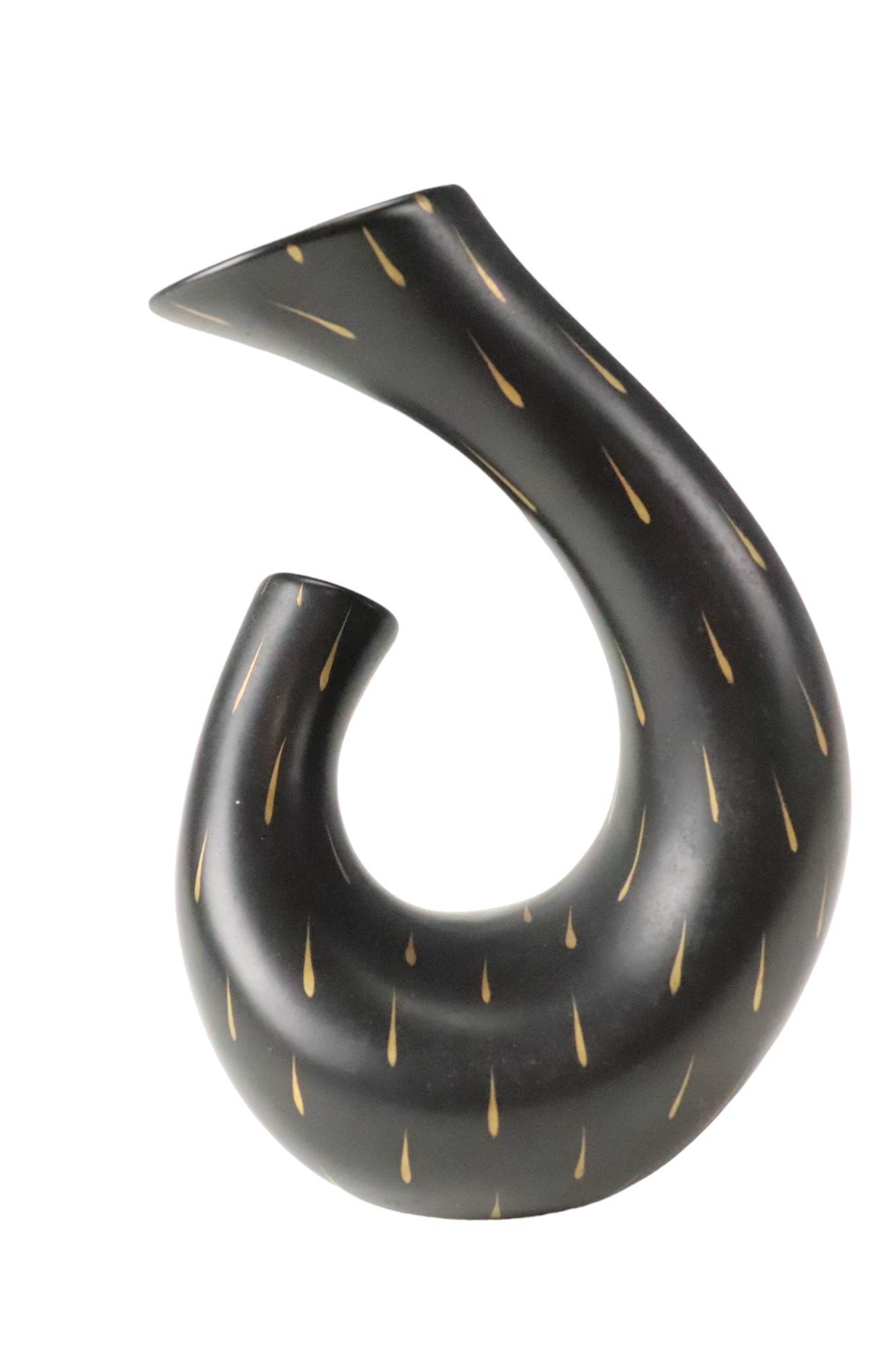 A 1950s Beswick twin neck freeform vase by Alfred Hallam and Colin Melbourne, makers marks and - Image 2 of 3