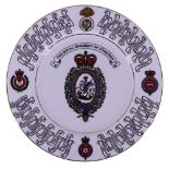 An "Edwardian" bone china The Royal Regiment of Fusiliers plate, 27 cm