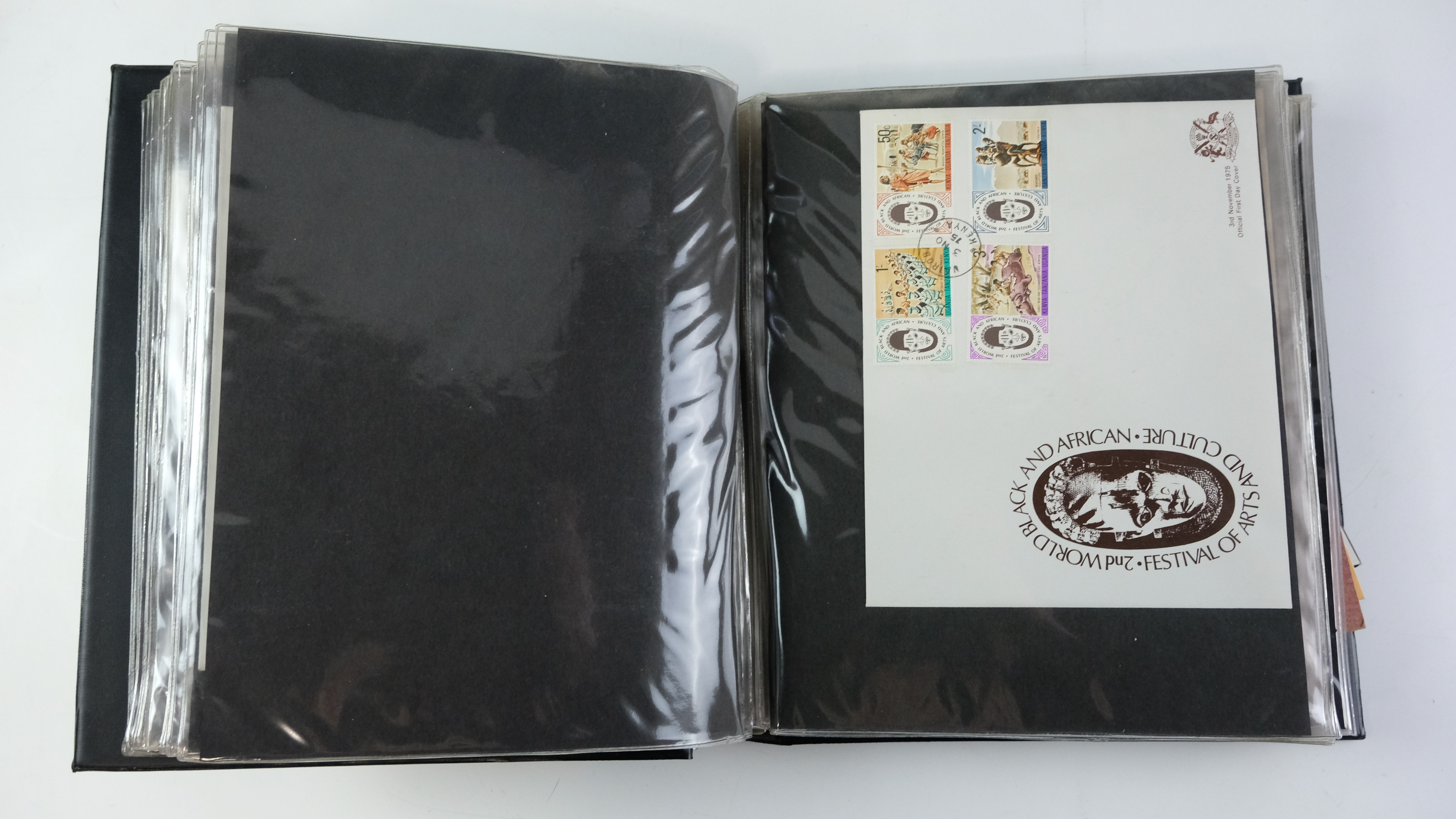 A large quantity of albums containing various world stamp covers including royal commemoratives, - Image 93 of 154