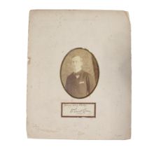 A photographic portrait and autograph signature of Sir William Laird Clowes (1856 – 1905). [
