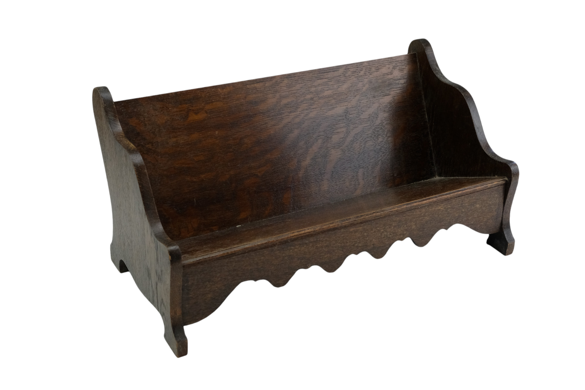 A oak book trough, circa 1930s, 46 cm x 23 cm