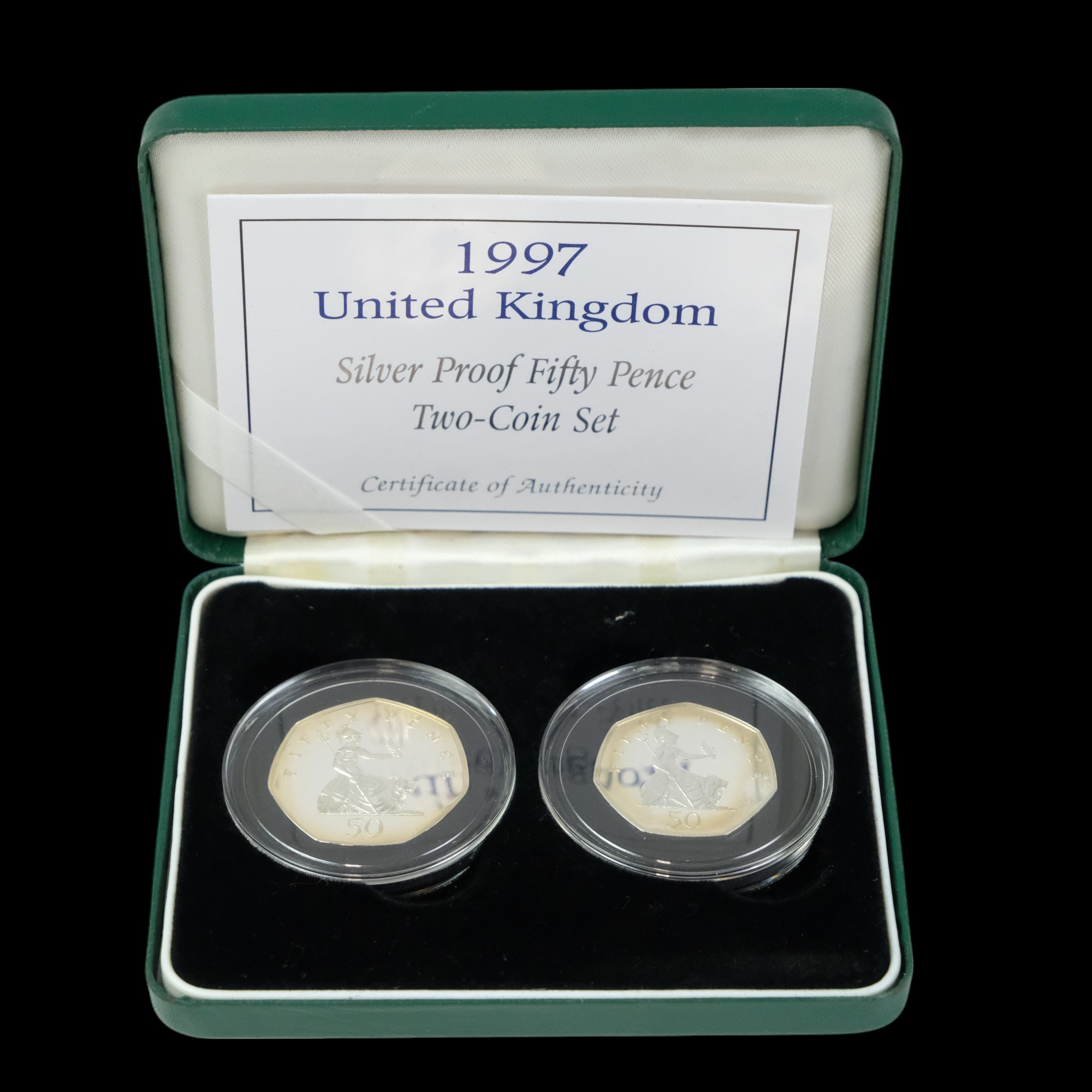 A group of Royal Mint silver proof fifty pence coins, including a 1994 Piedfort D-Day Commemorative, - Image 30 of 33