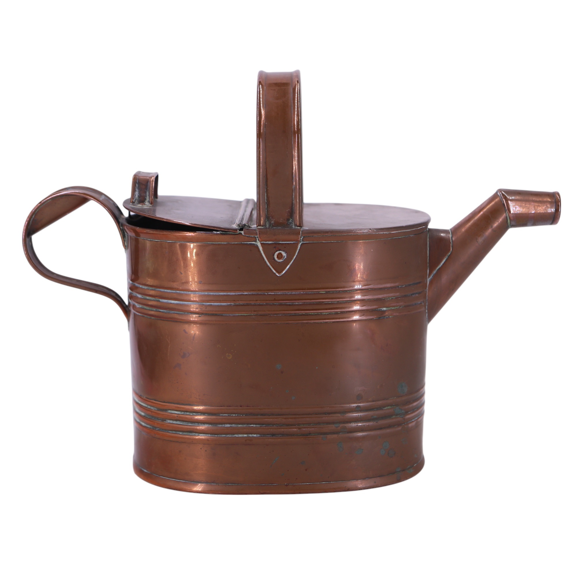 A copper water carrier can by Army & Navy TSL of London together with a similar brass example, - Image 5 of 7