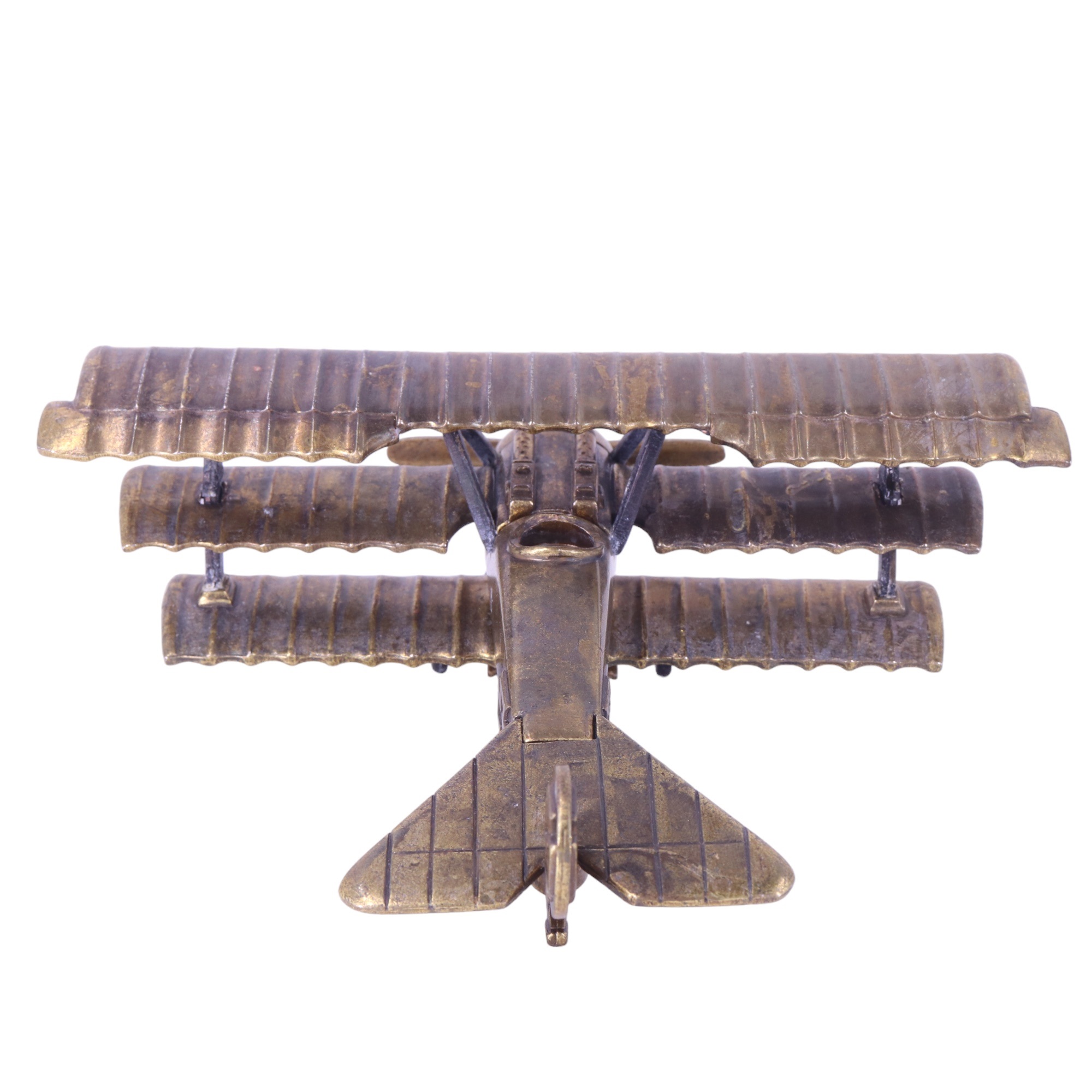 A cast metal model of a Great War German Dreidecker triplane by Ghedina, wingspan 19 cm - Image 4 of 6