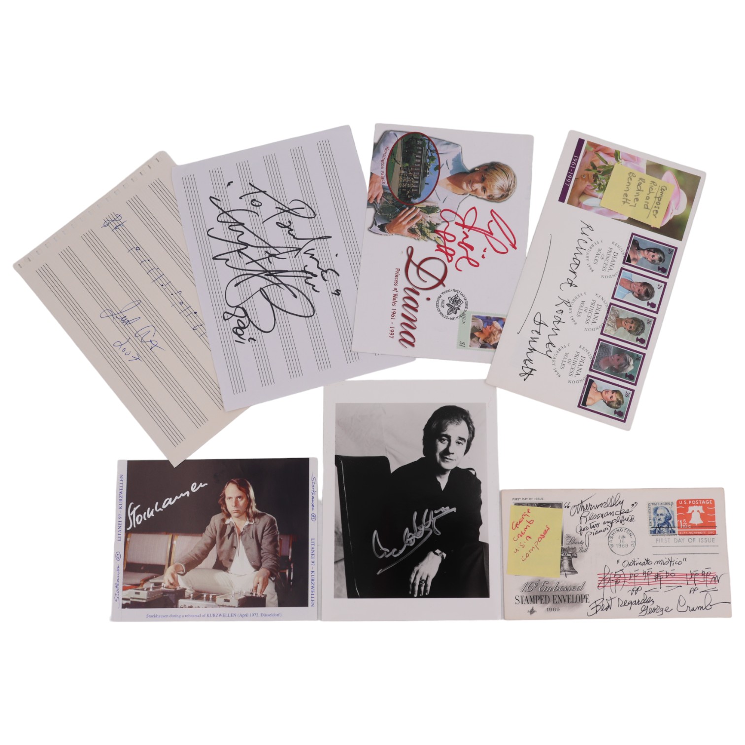 A quantity of autographs of musicians, composers, singers, etc, including those of Katherine - Image 3 of 3