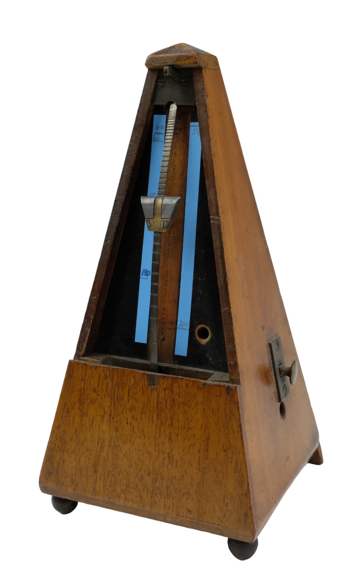 An early 20th Century mahogany cased French Metronome by Maelzel, height 24 cm - Image 2 of 2
