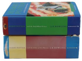 J K Rowling, "Harry Potter and the Order of the Phoenix" and "Harry Potter and the Half-Blood