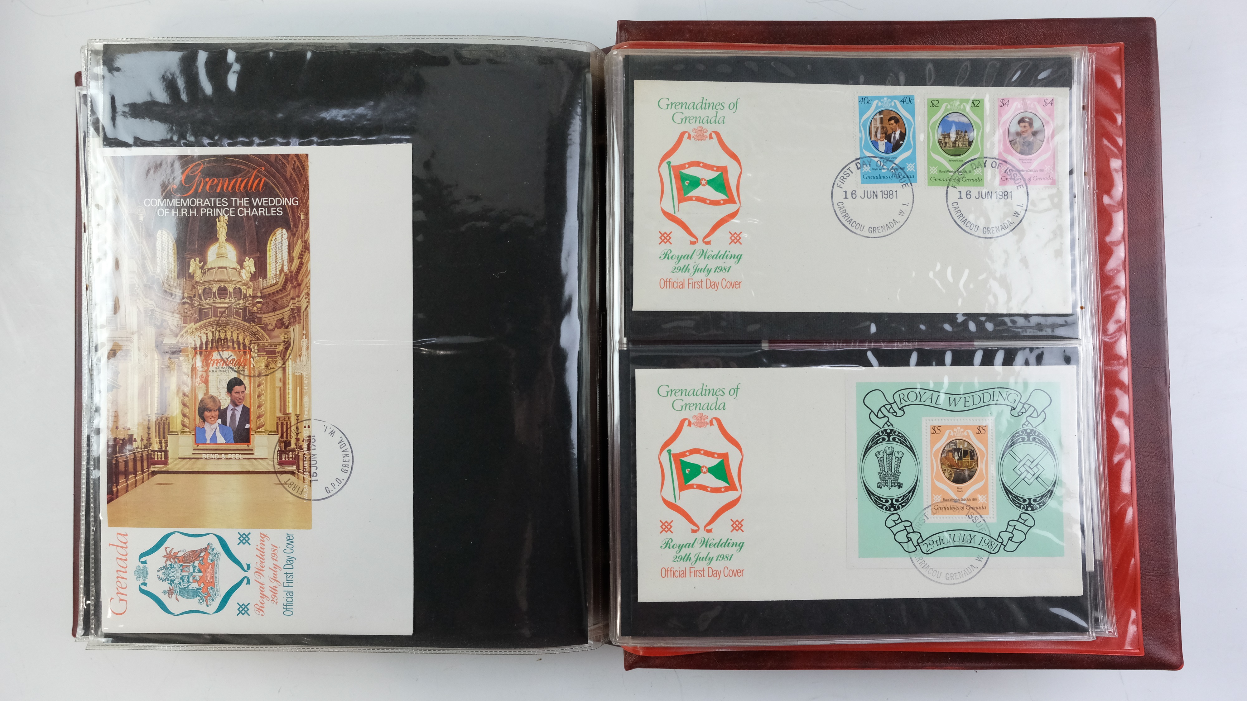 A large quantity of albums containing various world stamp covers including royal commemoratives, - Image 28 of 154