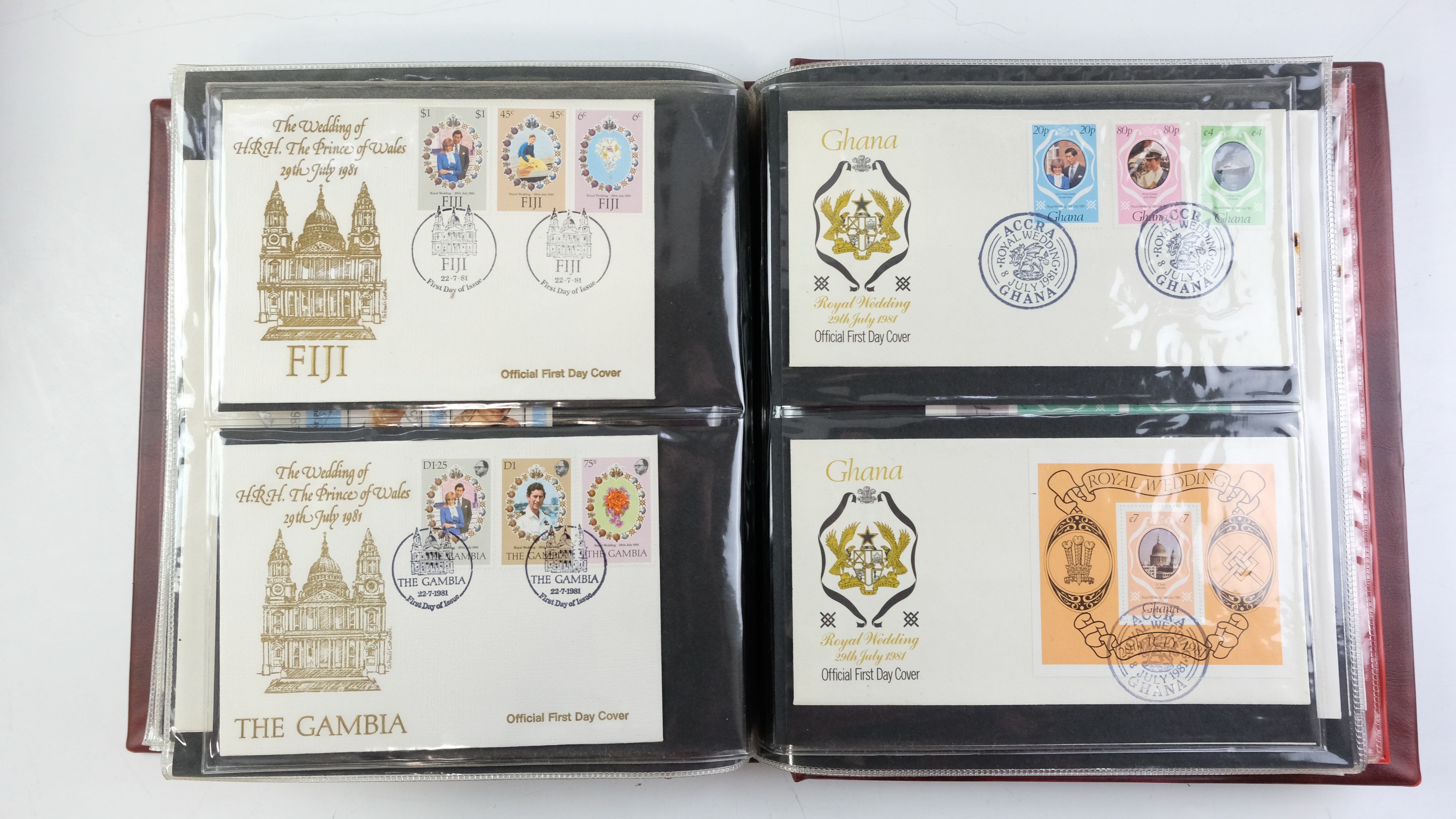 A large quantity of albums containing various world stamp covers including royal commemoratives, - Image 21 of 154