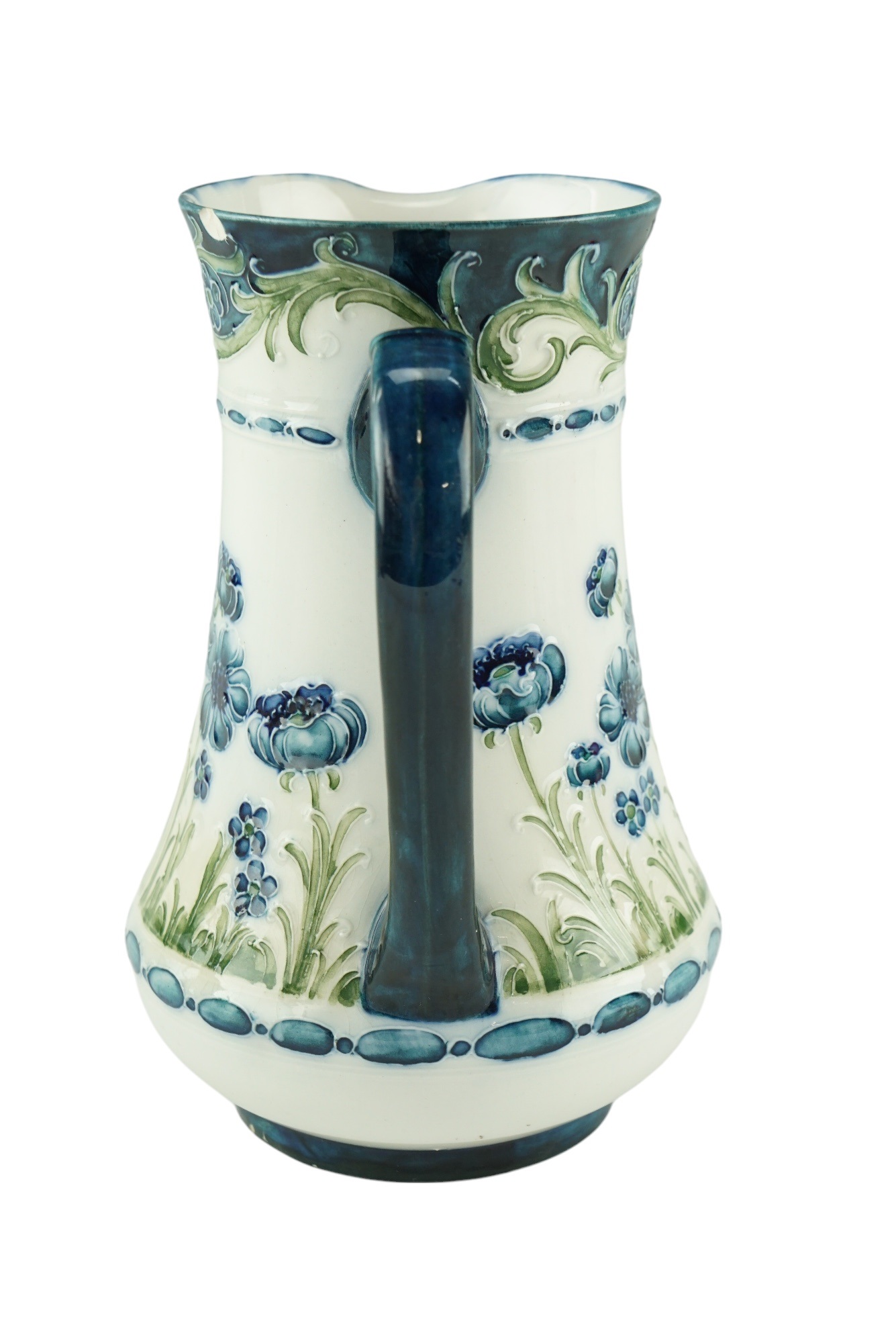 An early 20th Century William Moorcroft / James Macintyre & Co Florian Ware jug, having blue and - Image 5 of 7