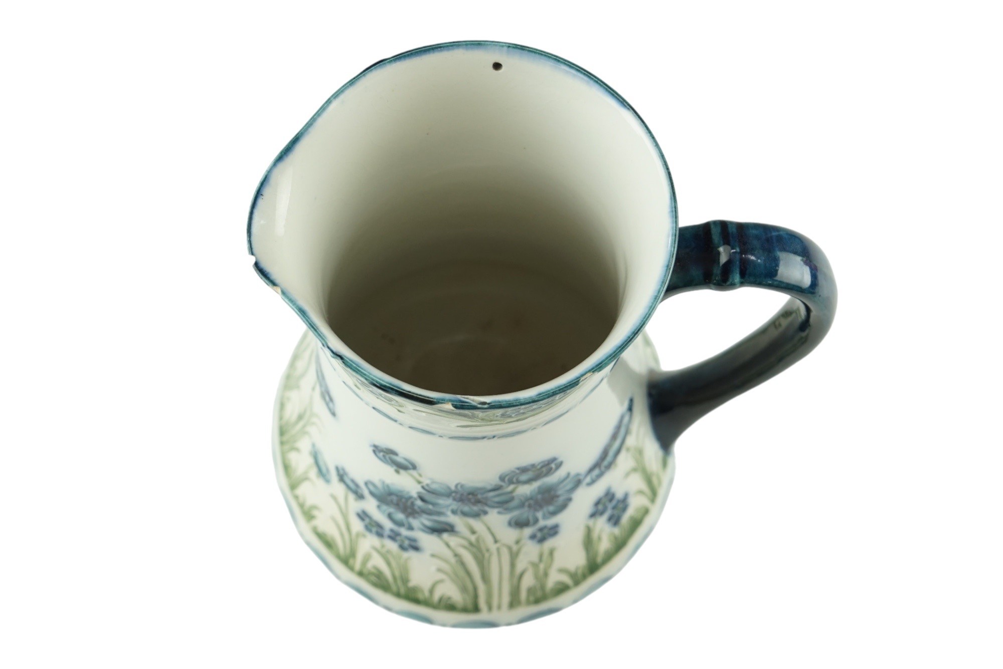 An early 20th Century William Moorcroft / James Macintyre & Co Florian Ware jug, having blue and - Image 7 of 7