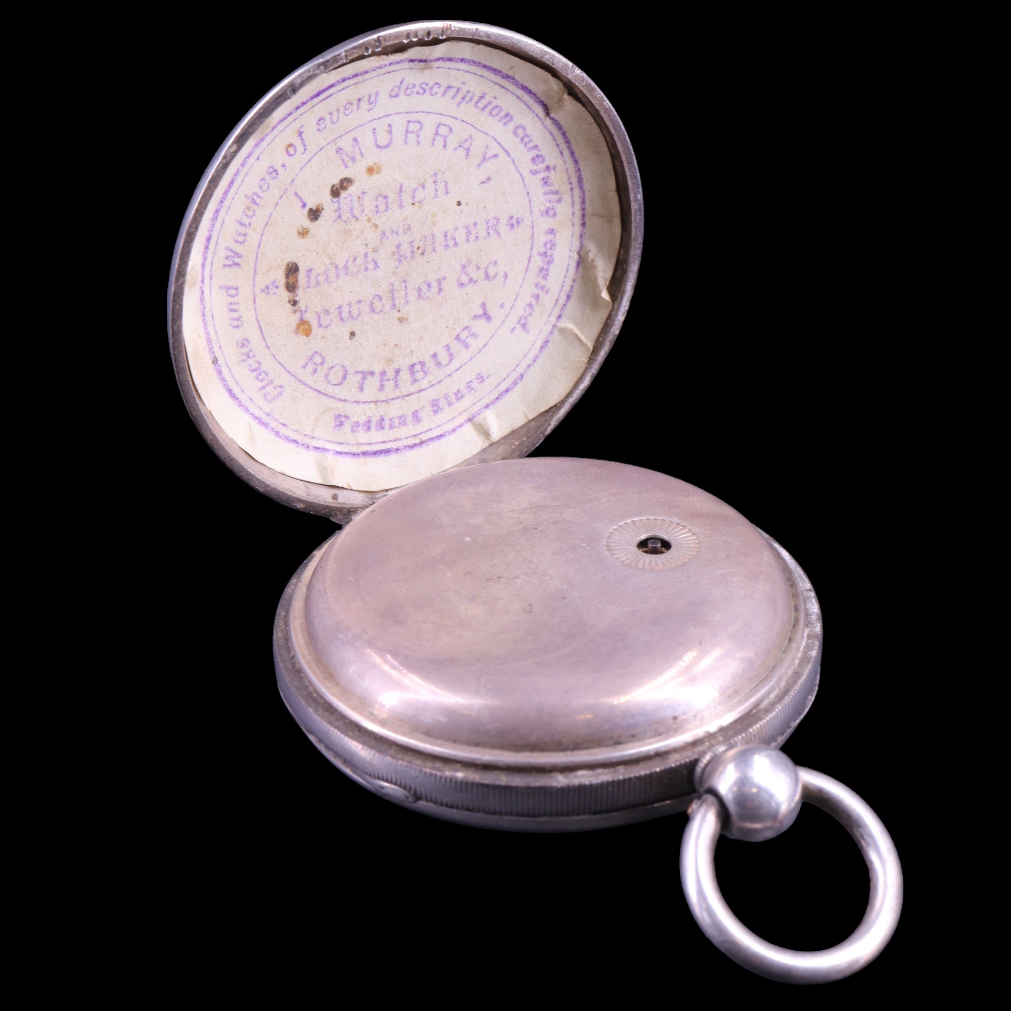 A Victorian silver pocket watch by William Alexander of Hexham, having a patent lever movement and - Image 6 of 6