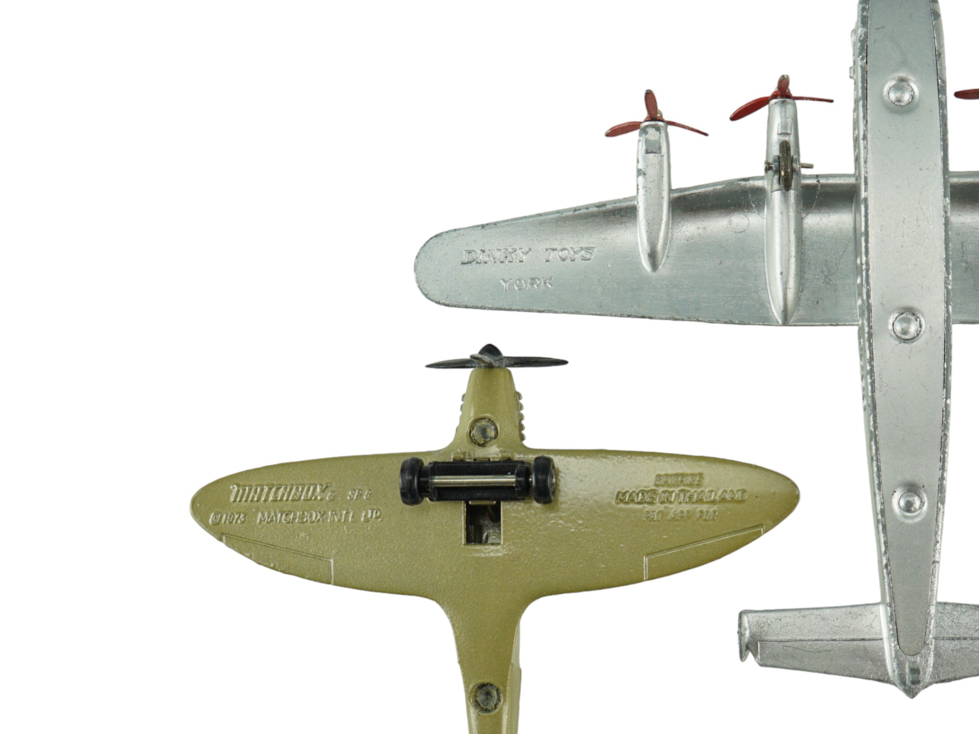 A 1973 Matchbox diecast Spitfire aircraft together with a similar Dinky Toys G-A GJC passenger - Image 3 of 3