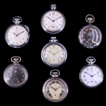 Three Ingersoll Triumph pocket watches together with three other Ingersolls, a Smiths and two