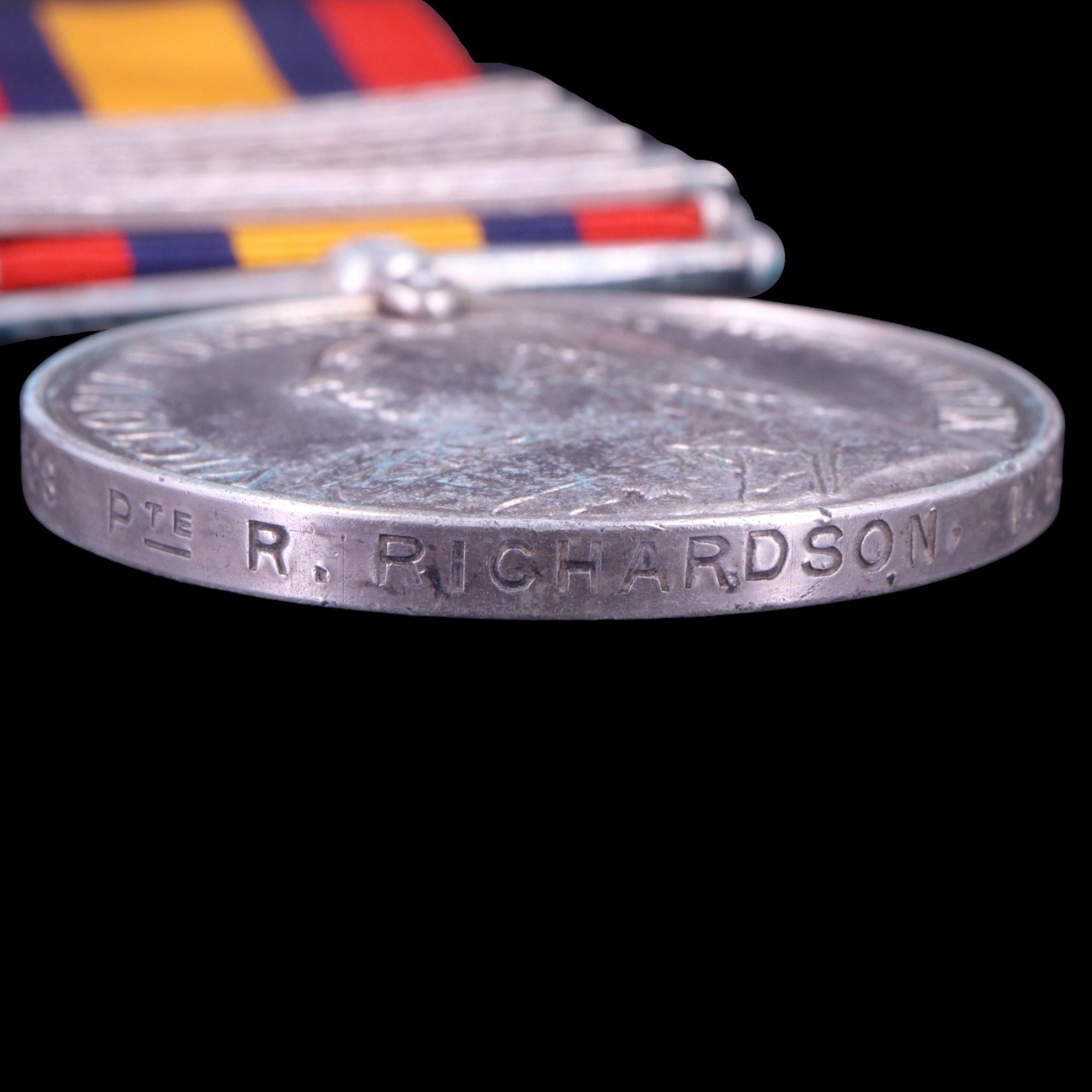 A Queen's South Africa Medal with five clasps to 5808 Pte R Richardson, The 1st Battalion Border - Image 4 of 6