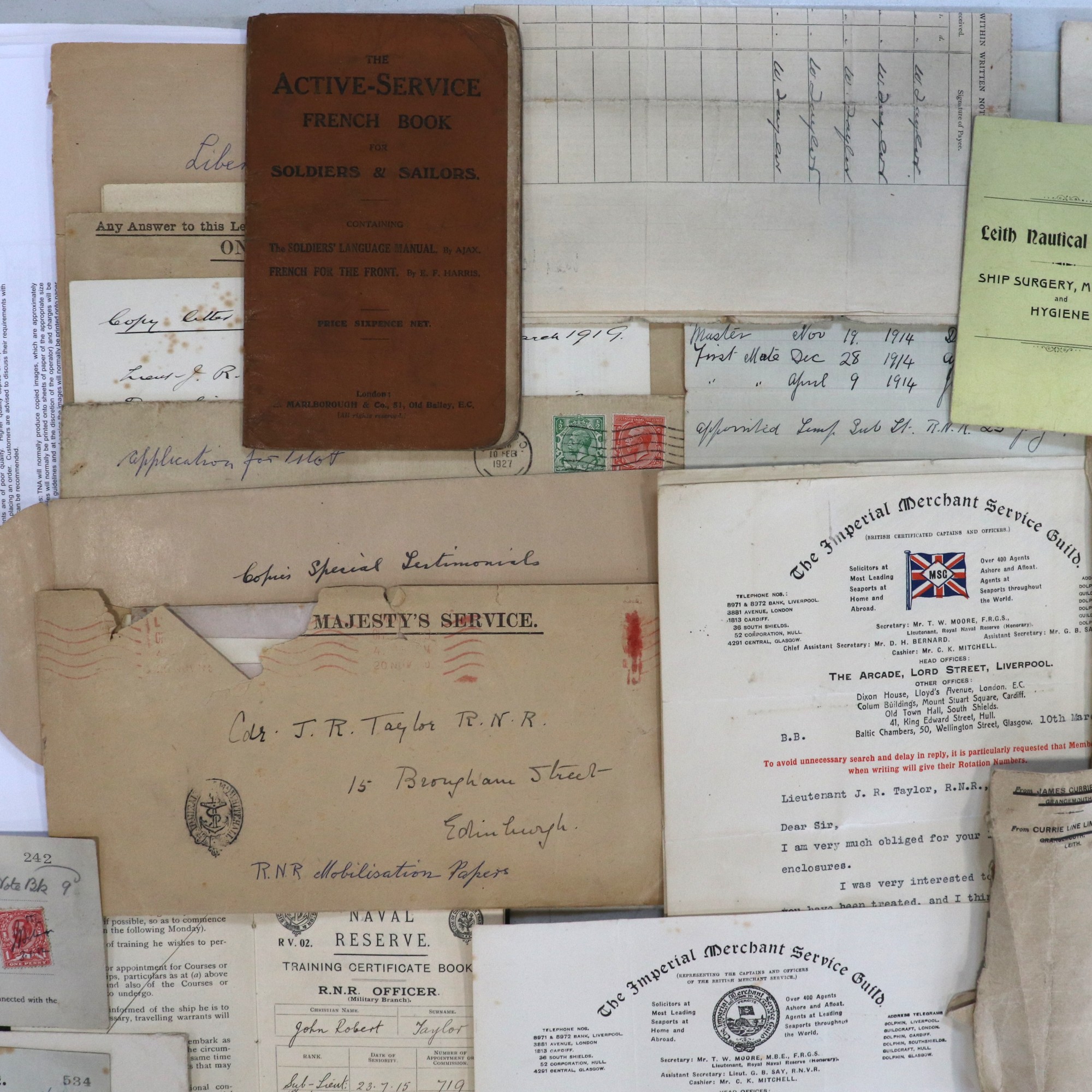 An extensive Great War Royal Navy Reserve document group, pertaining to Captain John Robert - Image 6 of 10