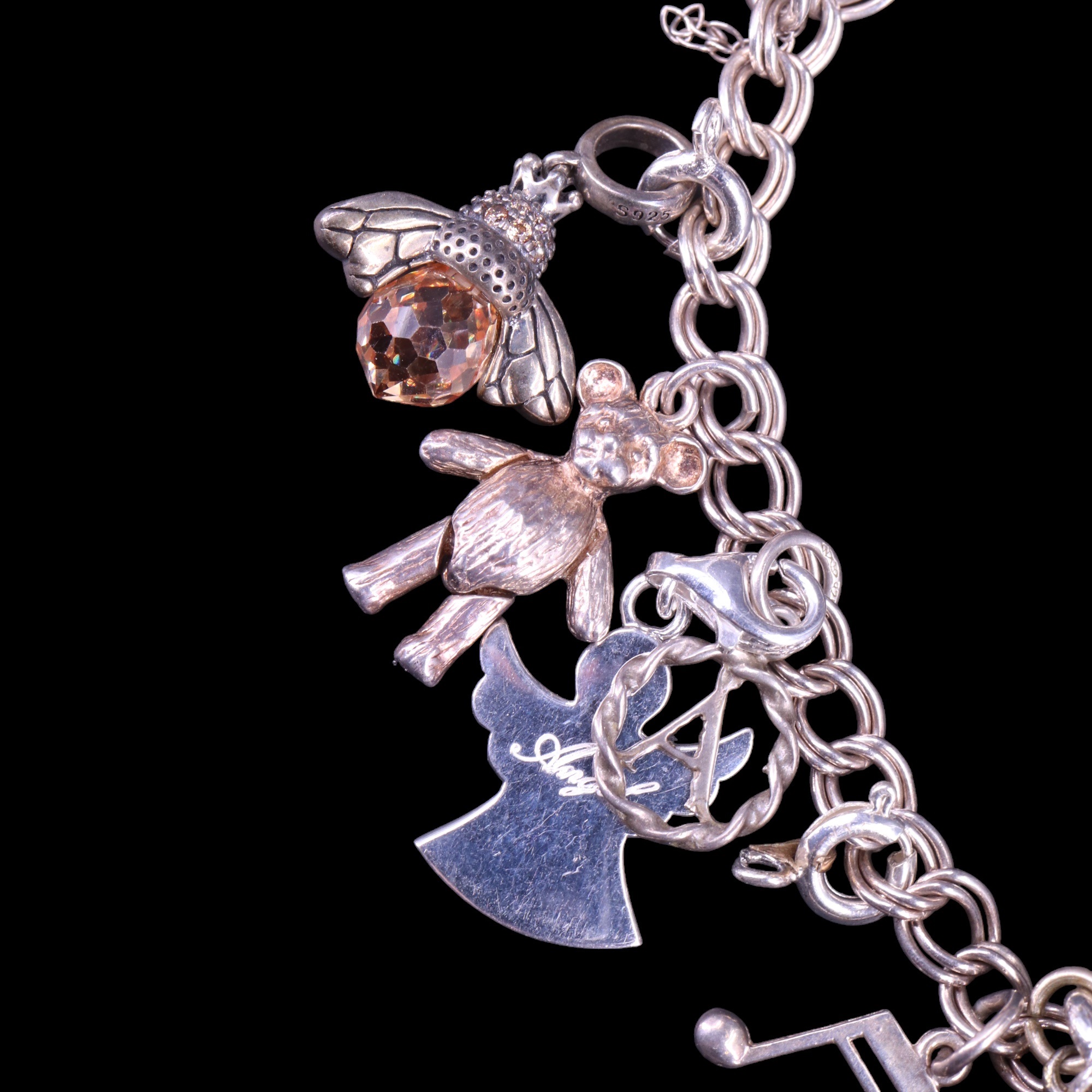 A near-contemporary silver charm bracelet, 47 g - Image 3 of 5