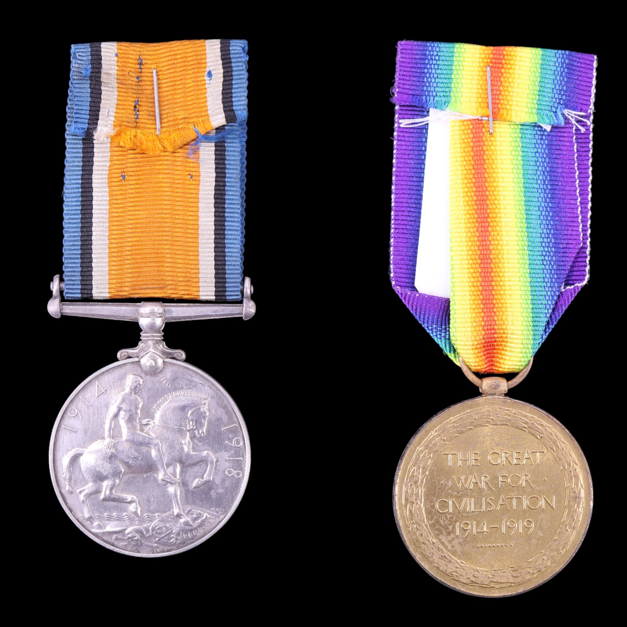 British War and Victory Medals to 26647 Pte C Illingworth, Border Regiment - Image 2 of 7