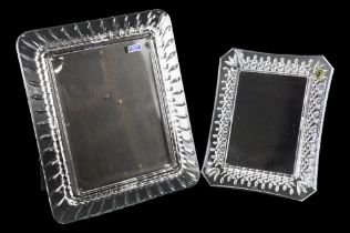 A Waterford Marquis and one other Waterford Crystal photograph frame, former 33.5 x 28 cm overall