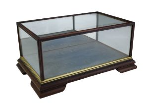 A late 20th Century glazed display case, 32 x 21.5 x 15 cm