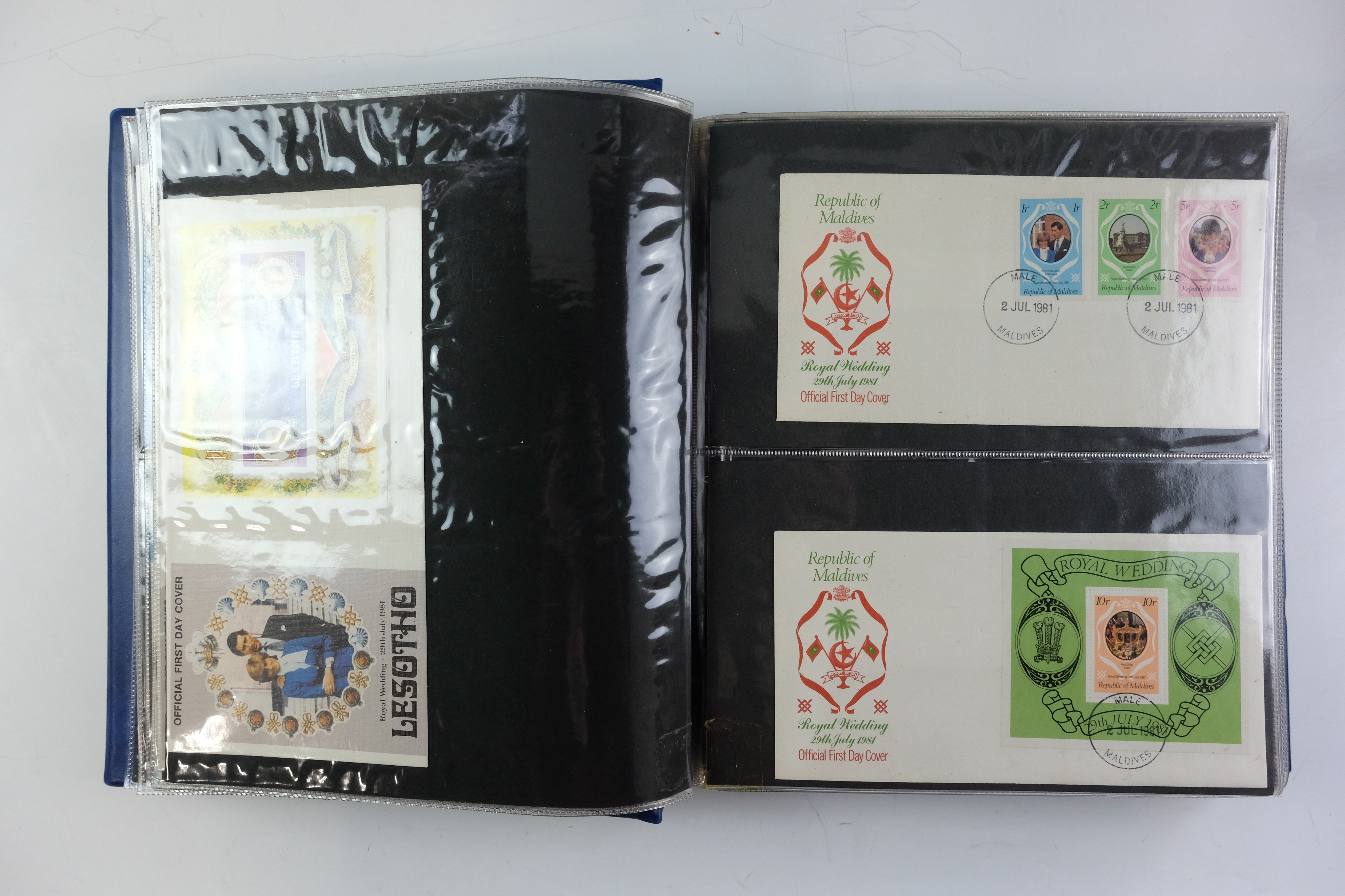 A large quantity of albums containing various world stamp covers including royal commemoratives, - Image 37 of 154