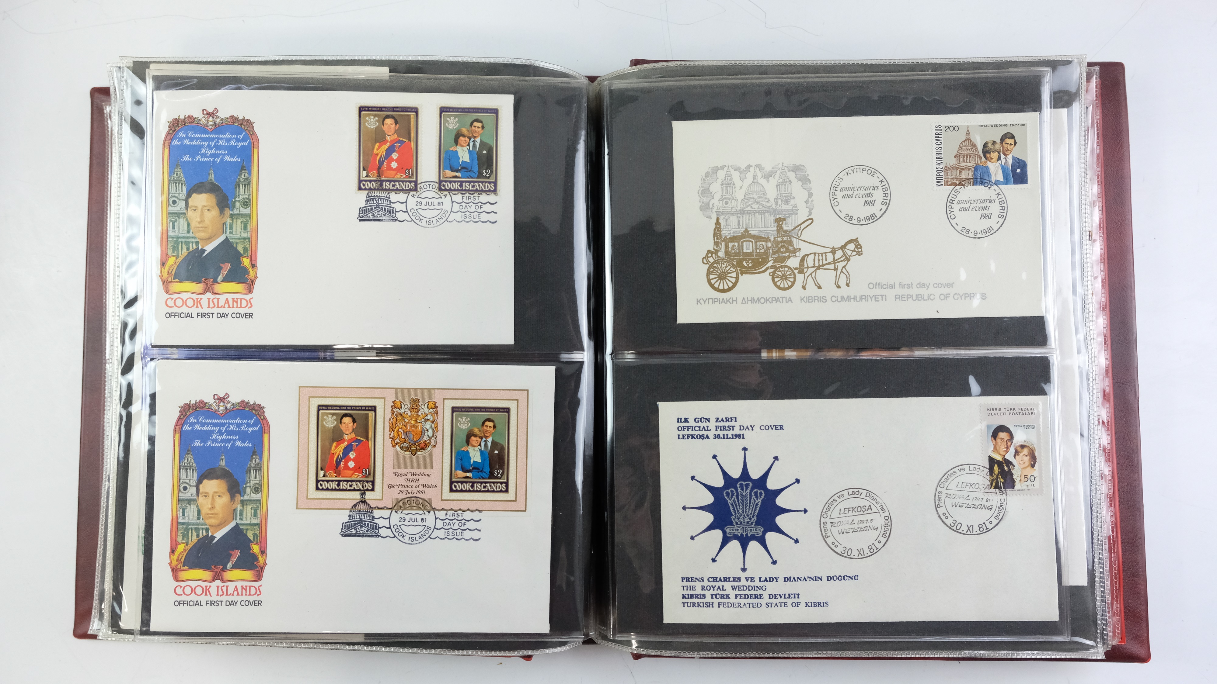 A large quantity of albums containing various world stamp covers including royal commemoratives, - Image 19 of 154