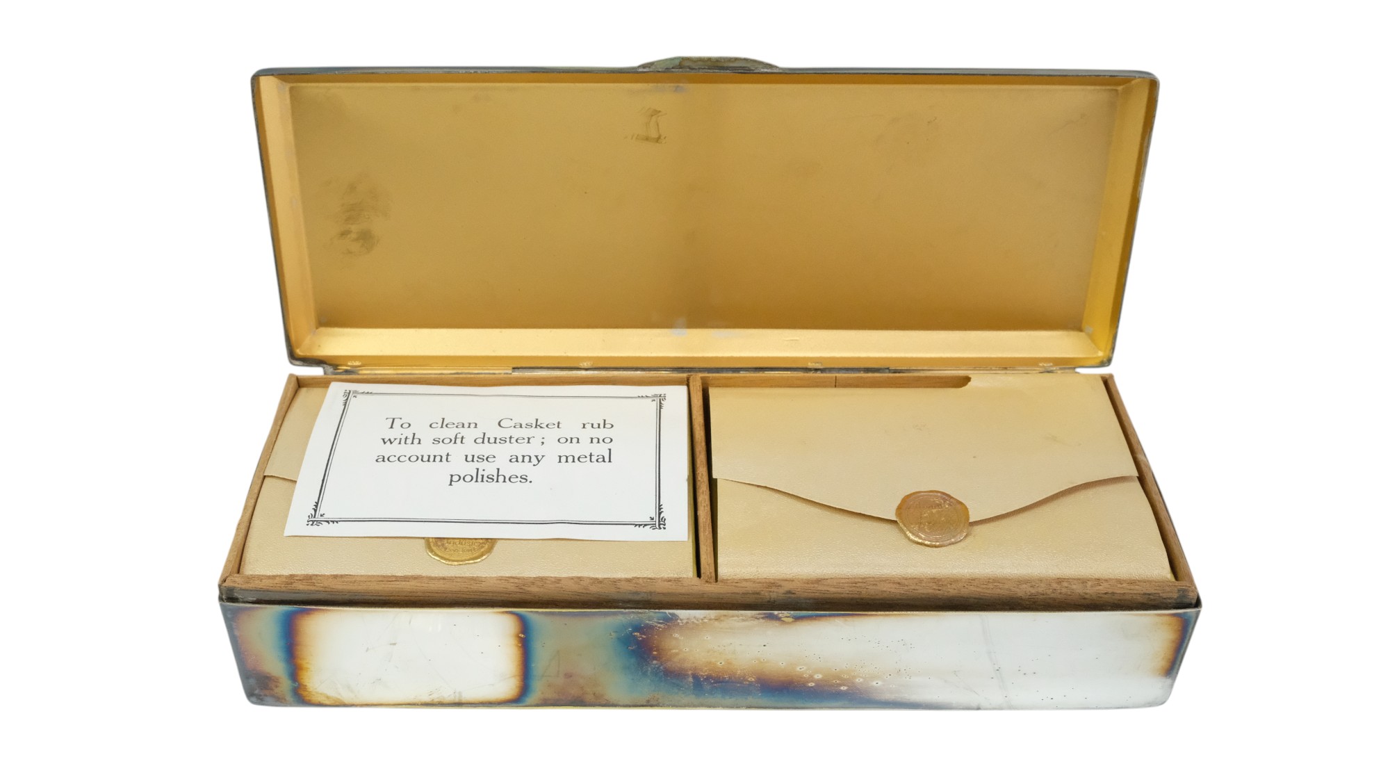 A mid 20th Century State Express Cigarettes Wentworth Casket electroplate table cigarette box - Image 2 of 2