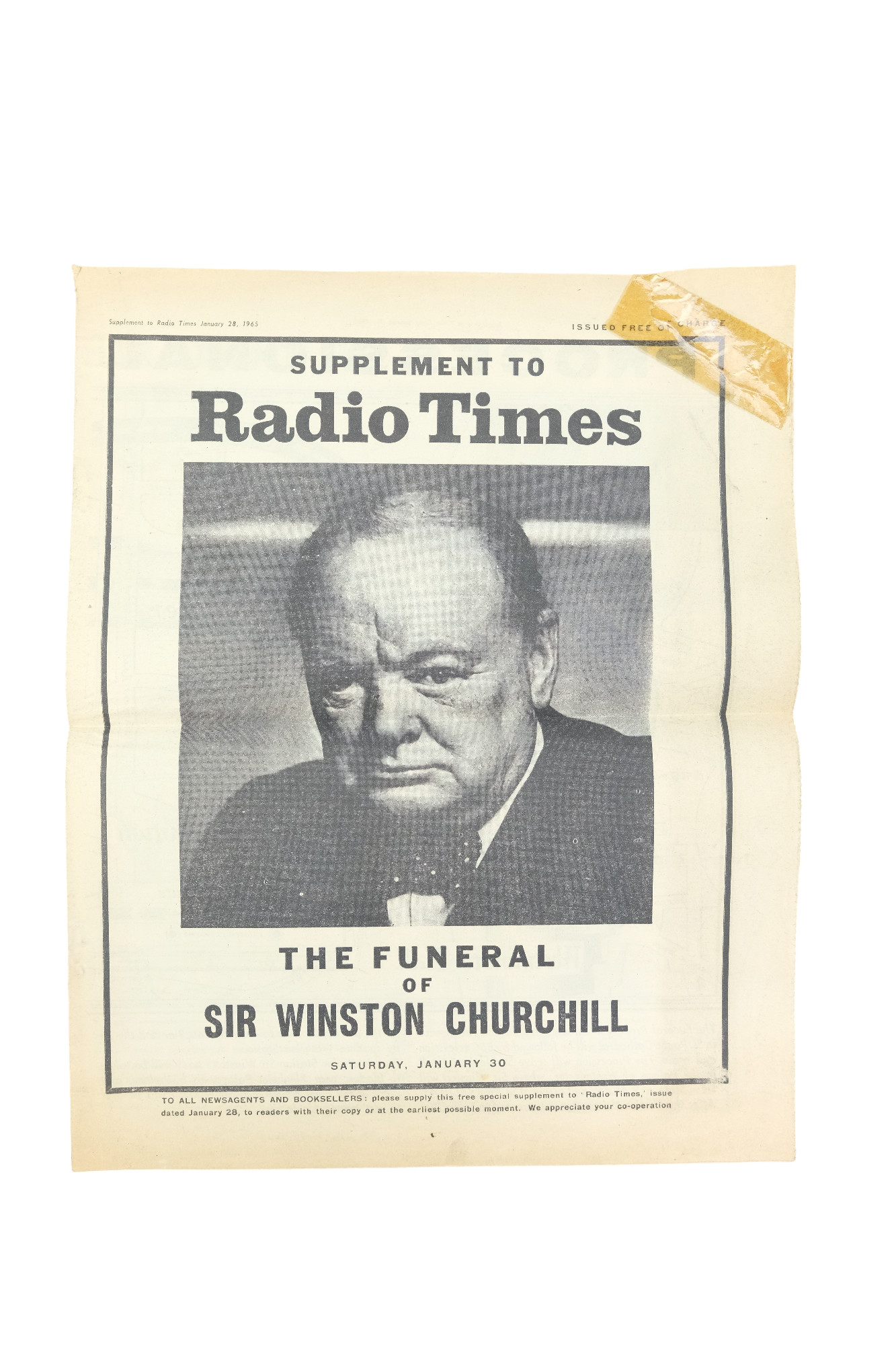 A Daily Express newspaper detailing "The Death of Churchill", dated Monday January 25, 1965, - Image 4 of 4