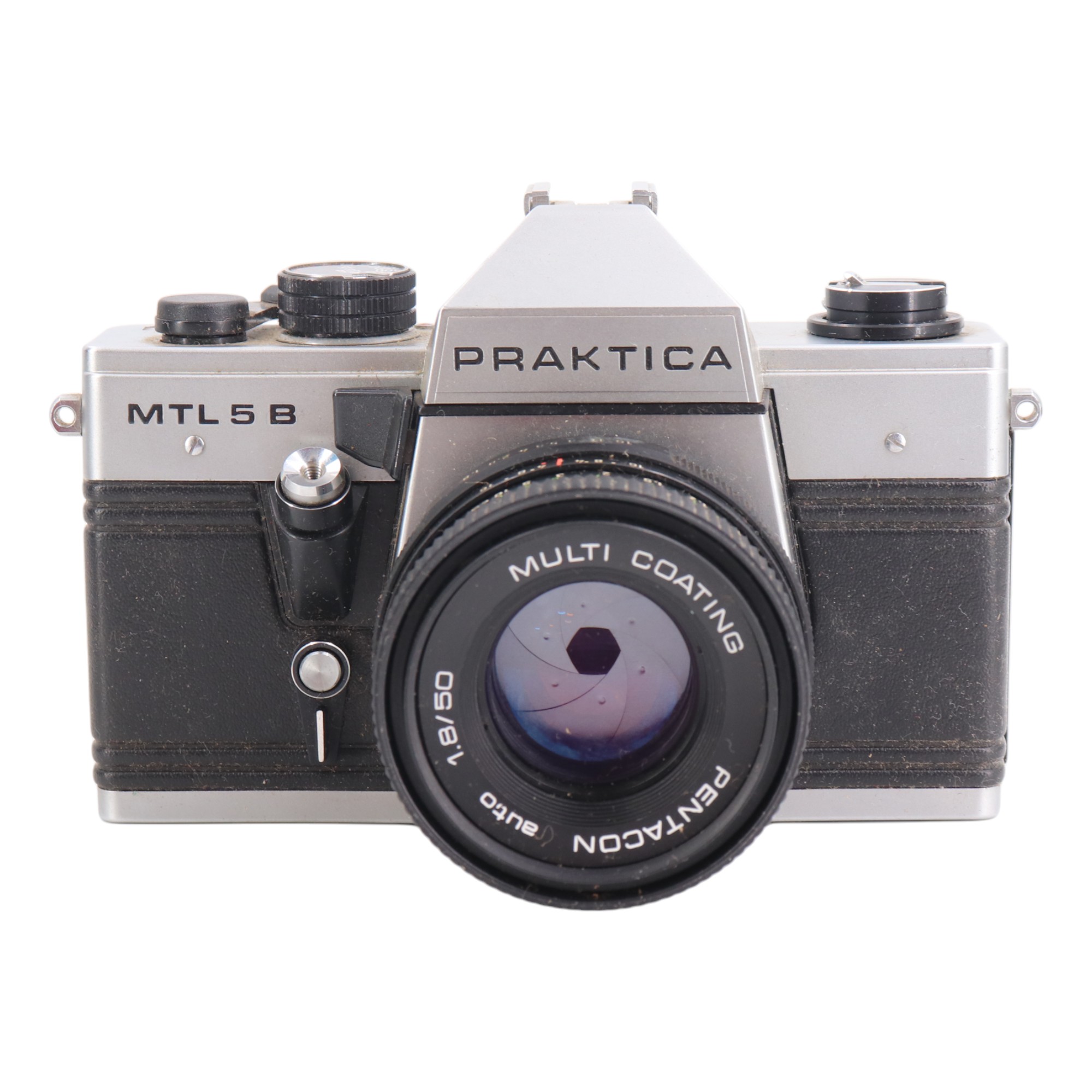 A boxed 1980s Praktica MTL5B 35 mm film camera and accessories, mounted with a Pentacon auto 1.8/ - Image 4 of 9