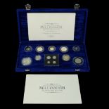 A Royal Mint "The United Kingdom Millennium Silver Collection" proof coin set, in original case with