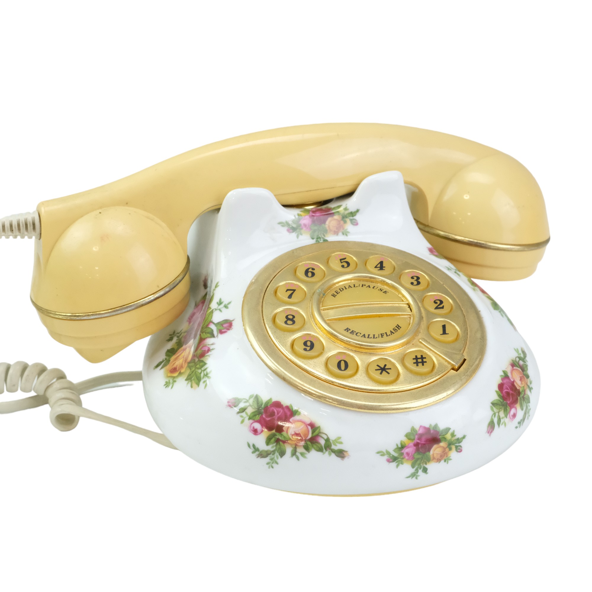 A 1970s GPO 746 Bakelite rotary dial telephone together with a 1962 Royal Albert Old Country Roses - Image 3 of 3