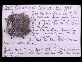 A Victorian 34th (Cumberland) Regiment of Foot badge, (53 mm)