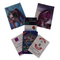 A group of Rugby League matchday programmes including the Lancashire Cup Final St Helens vs Wigan