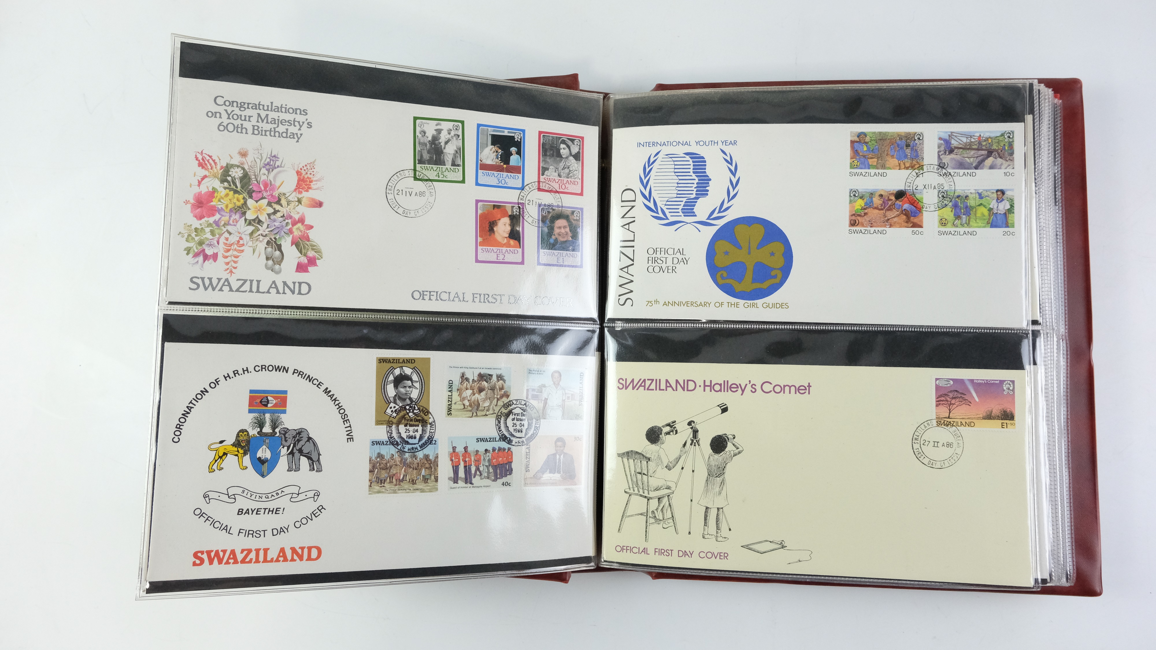A large quantity of albums containing various world stamp covers including royal commemoratives, - Image 65 of 154