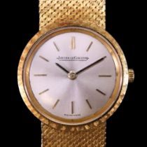 A late 1960s Jaeger-LeCoultre lady's 18 ct gold dress wristwatch, having a calibre P 838 manual-wind