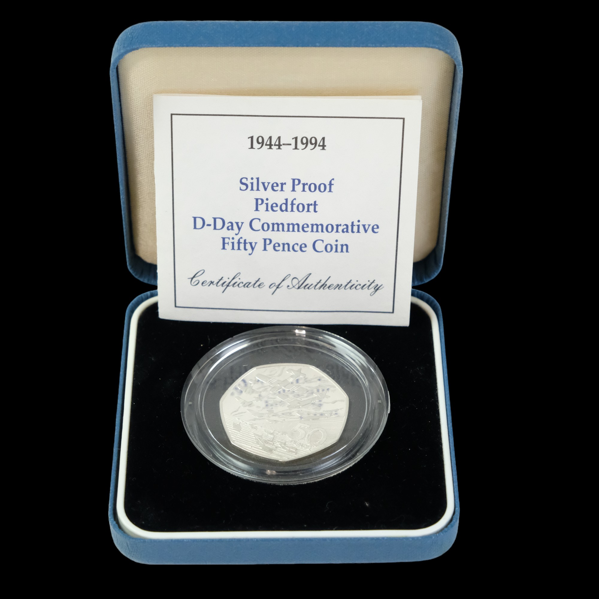 A group of Royal Mint silver proof fifty pence coins, including a 1994 Piedfort D-Day Commemorative, - Image 25 of 33