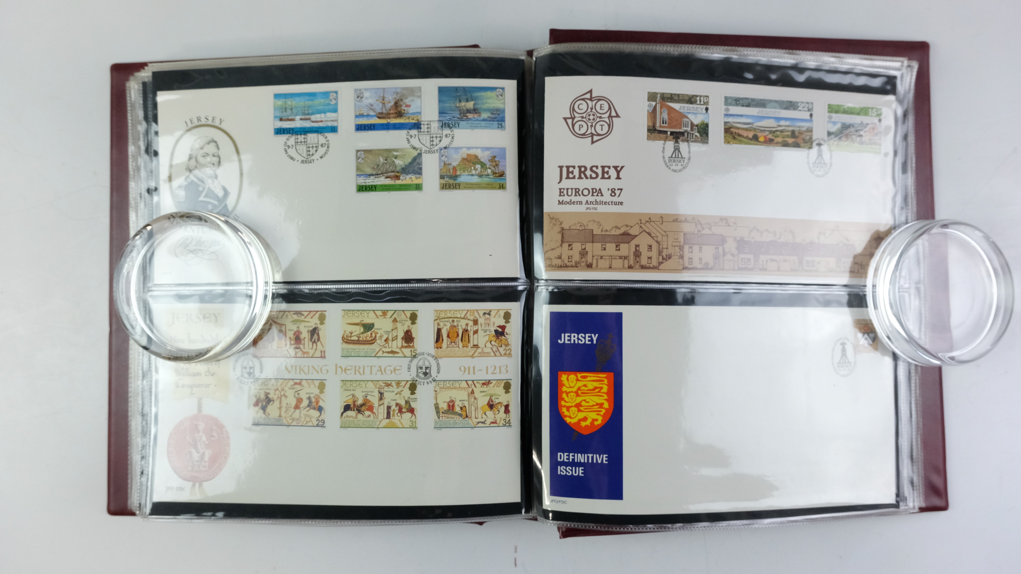 A large quantity of albums containing various world stamp covers including royal commemoratives, - Image 58 of 154