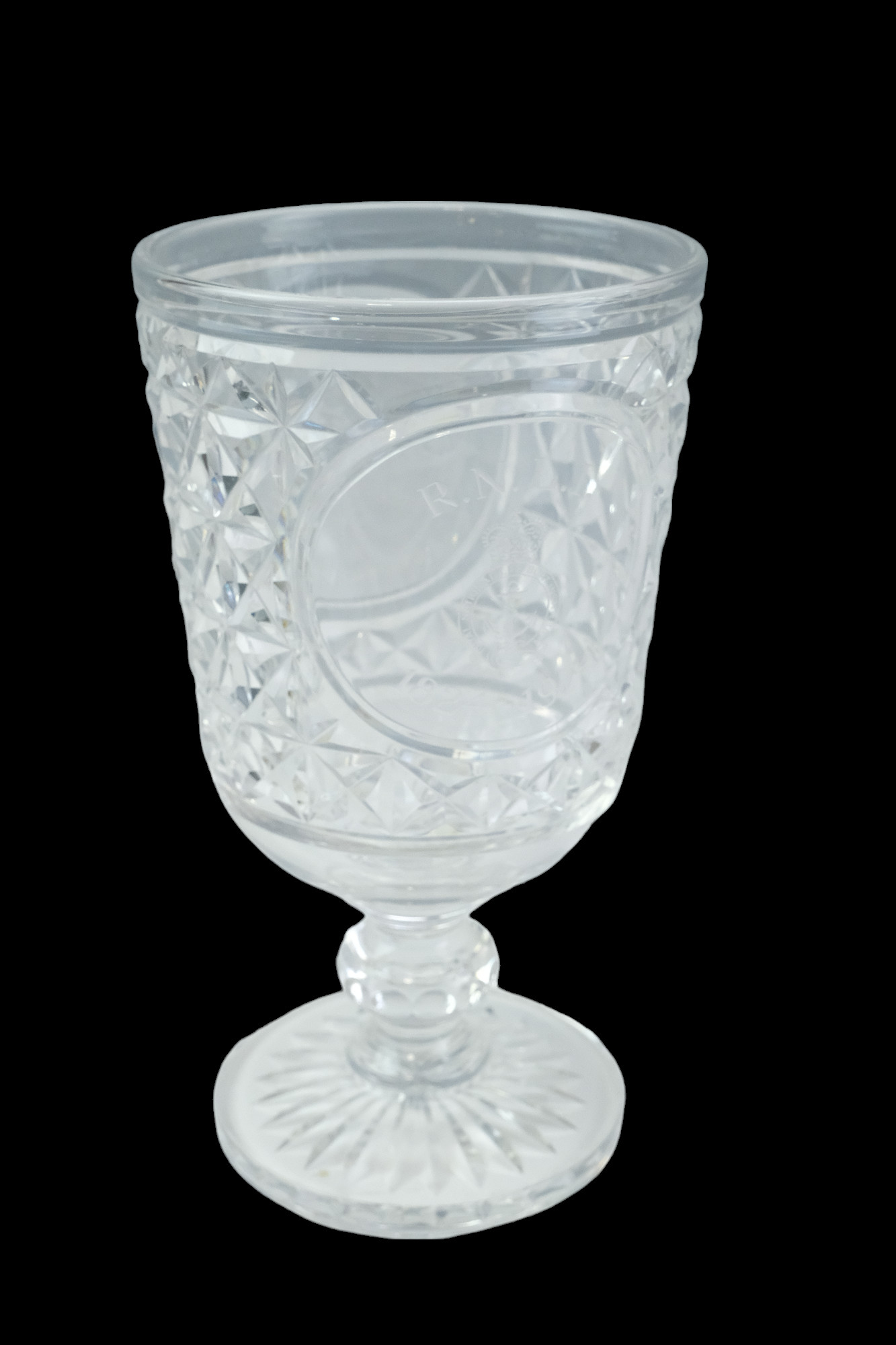 A 1974 Stuart Crystal cut glass covered vase commemorating the Royal National Lifeboat Institution - Image 4 of 8