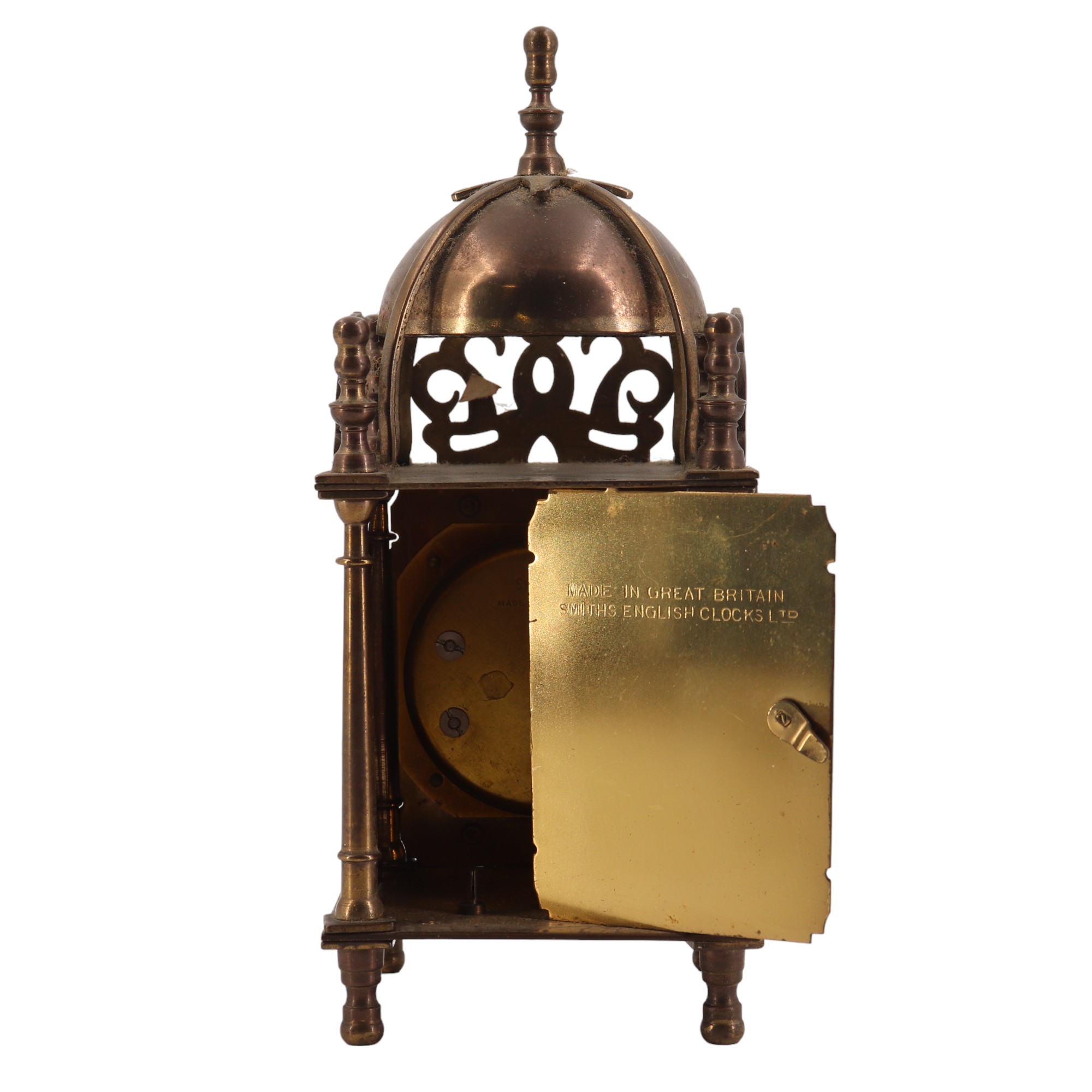 A Smith's diminutive lantern clock, having a spring-driven movement, circa 1930s, 17 cm, (running - Image 3 of 3