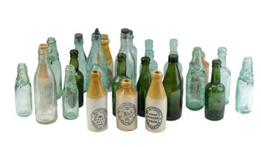 A large quantity of Victorian and later bottles including a Codd's Patent for Betts Mineral